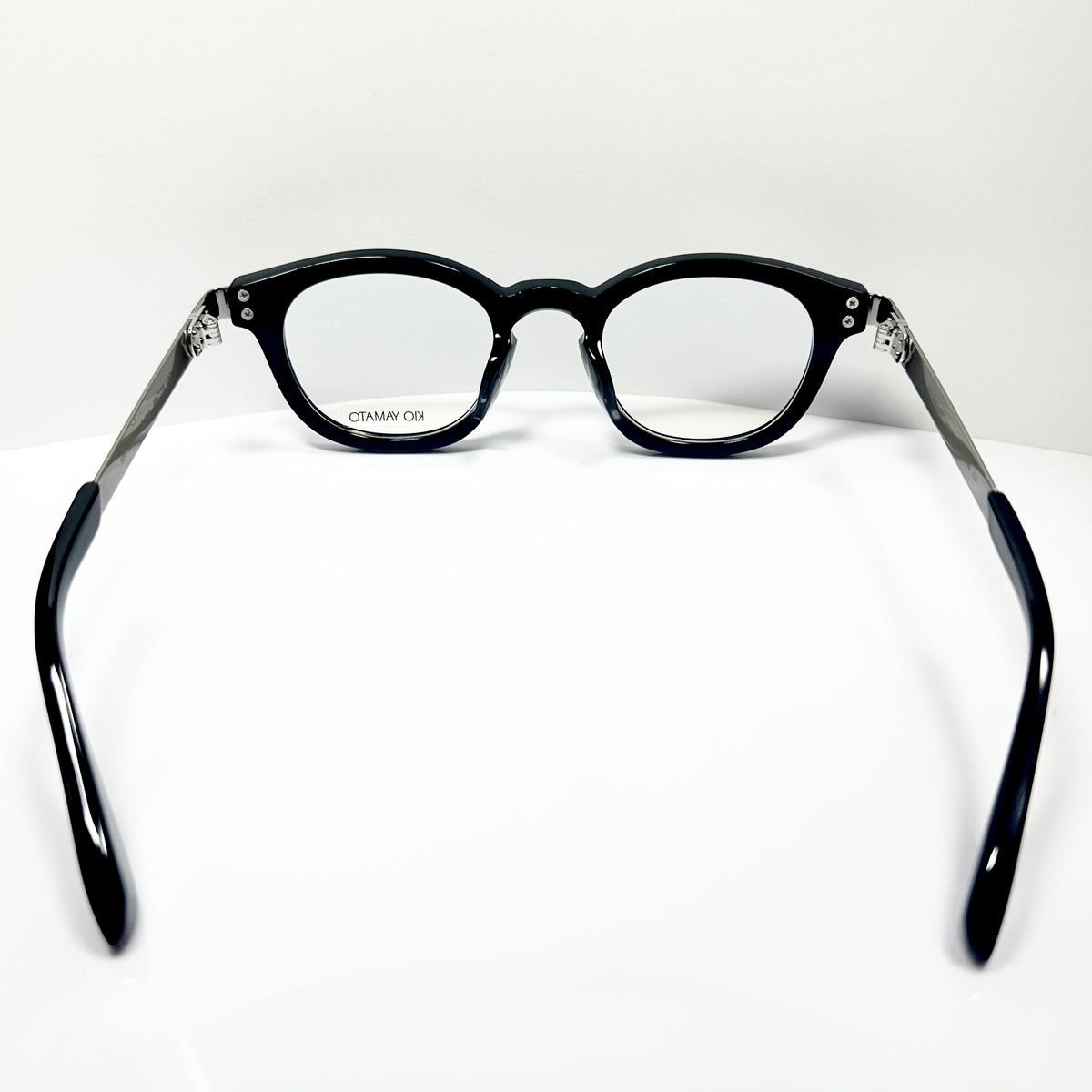 KIO YAMATO KP-136U col.01 Eyeglasses Frames in Black/Silver - Authentic New