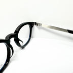 KIO YAMATO KP-136U col.01 Eyeglasses Frames in Black/Silver - Authentic New