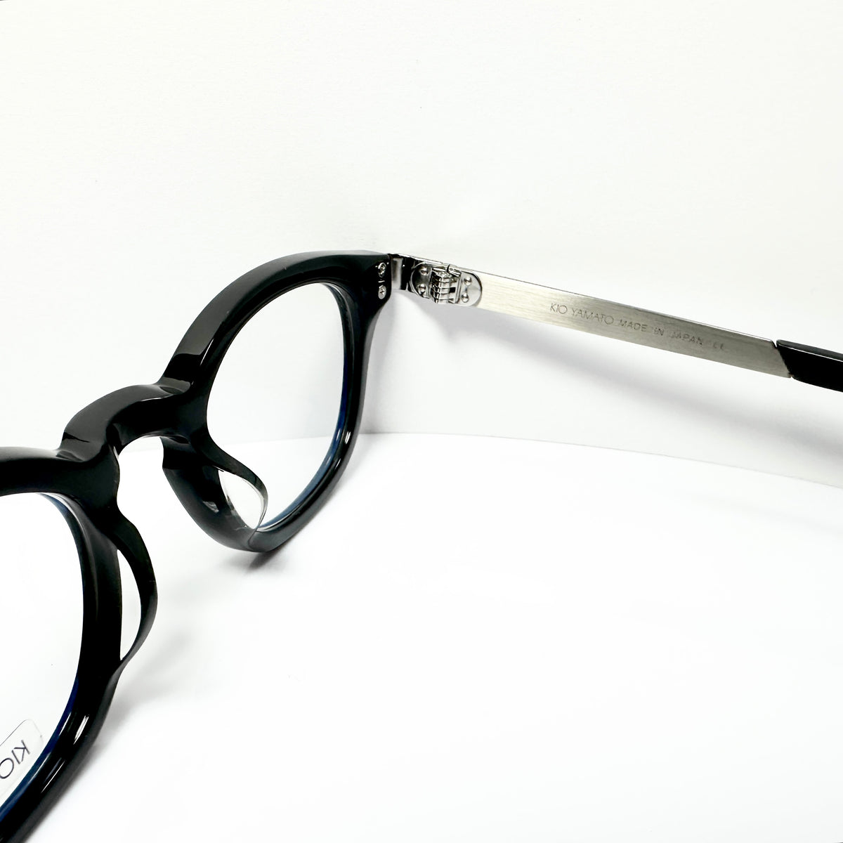 KIO YAMATO KP-136U col.01 Eyeglasses Frames in Black/Silver - Authentic New