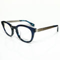 KIO YAMATO KP-136U col.03 Eyeglasses Frames in Dark Blue/Silver - Authentic New