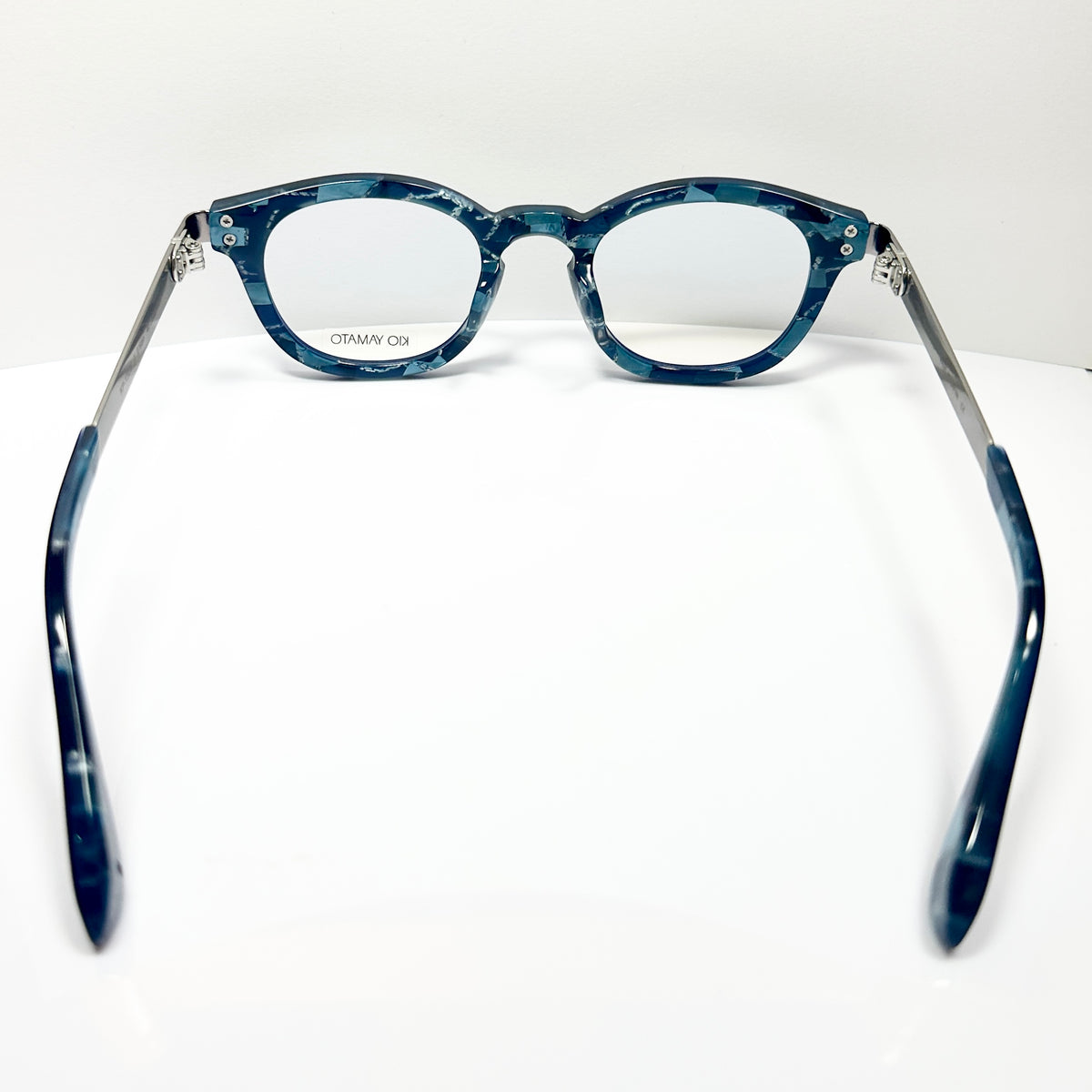 KIO YAMATO KP-136U col.03 Eyeglasses Frames in Dark Blue/Silver - Authentic New