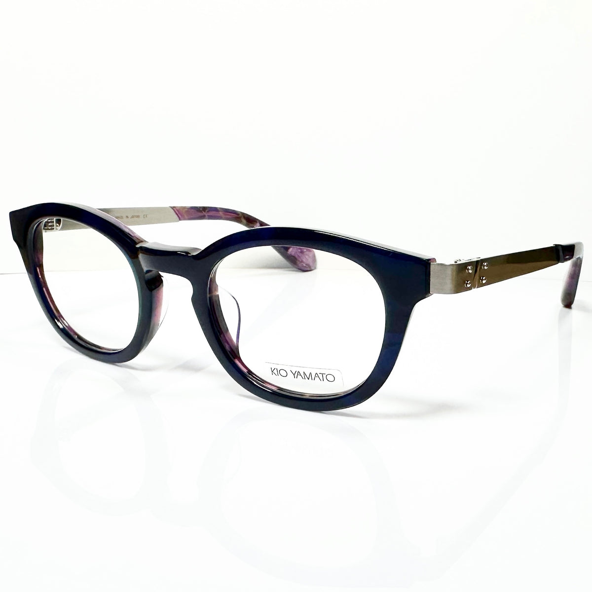 KIO YAMATO KP-136U col.04 Eyeglasses Frames in Purple/Silver - Authentic New