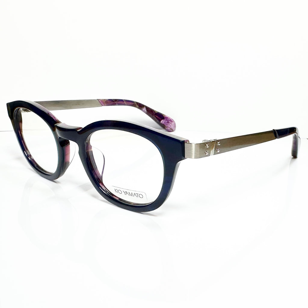 KIO YAMATO KP-136U col.04 Eyeglasses Frames in Purple/Silver - Authentic New