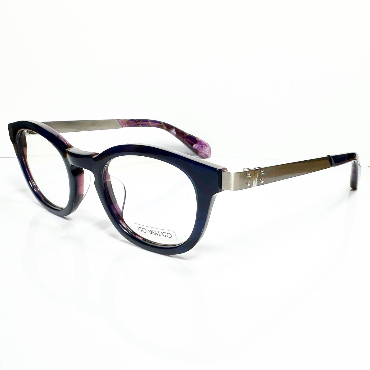 KIO YAMATO KP-136U col.04 Eyeglasses Frames in Purple/Silver - Authentic New
