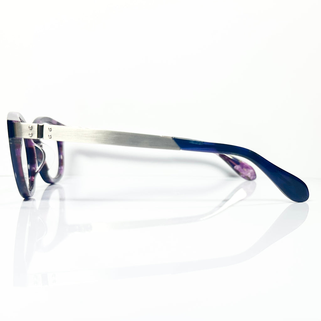 KIO YAMATO KP-136U col.04 Eyeglasses Frames in Purple/Silver - Authentic New