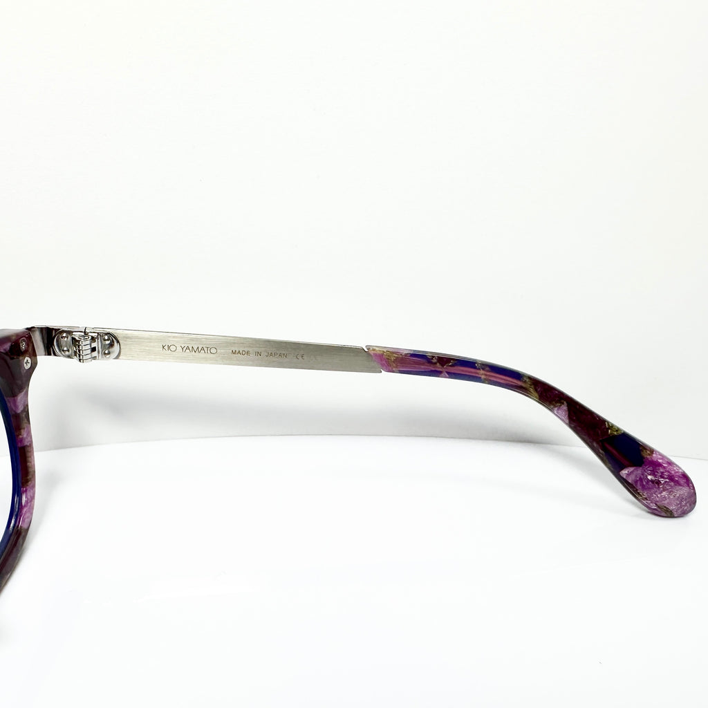 KIO YAMATO KP-136U col.04 Eyeglasses Frames in Purple/Silver - Authentic New