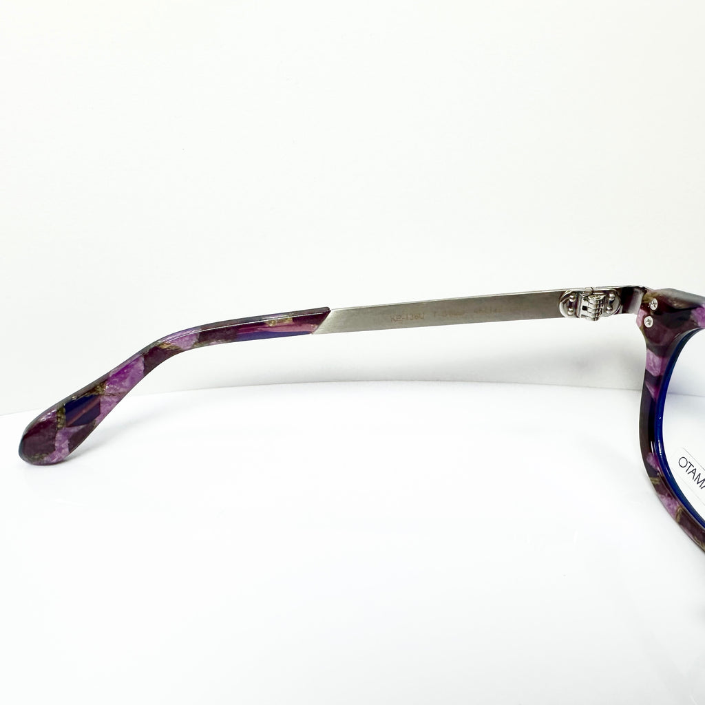 KIO YAMATO KP-136U col.04 Eyeglasses Frames in Purple/Silver - Authentic New