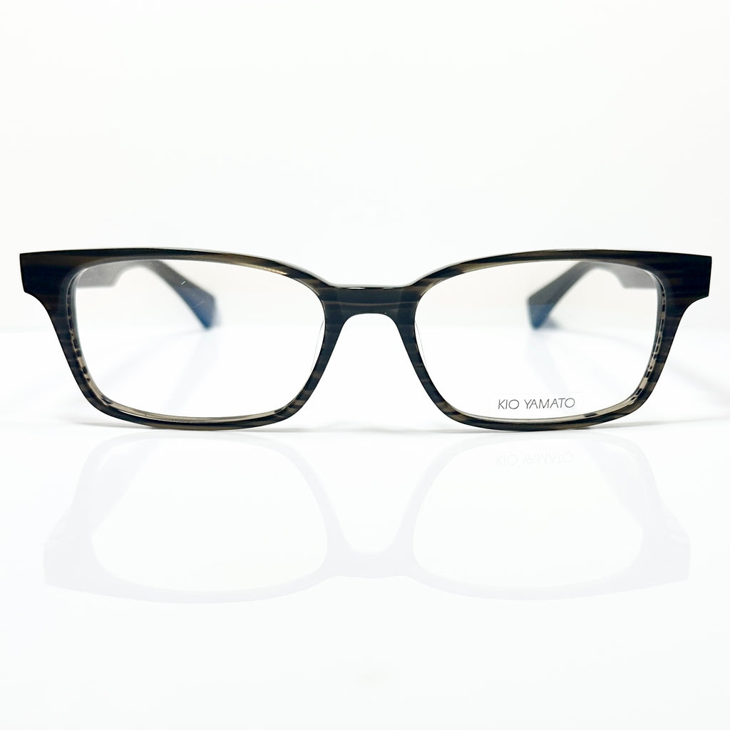 KIO YAMATO KP-123 col.02 Men's Eyeglasses Frames Black/Grey - Authentic New