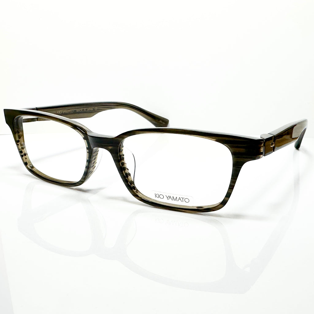 KIO YAMATO KP-123 col.02 Men's Eyeglasses Frames Black/Grey - Authentic New