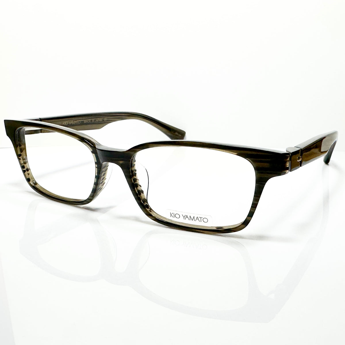 KIO YAMATO KP-123 col.02 Men's Eyeglasses Frames Black/Grey - Authentic New