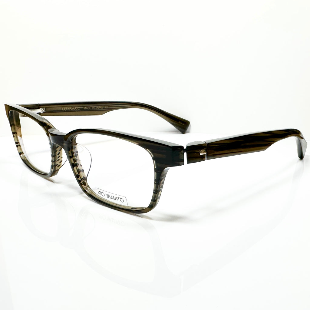 KIO YAMATO KP-123 col.02 Men's Eyeglasses Frames Black/Grey - Authentic New