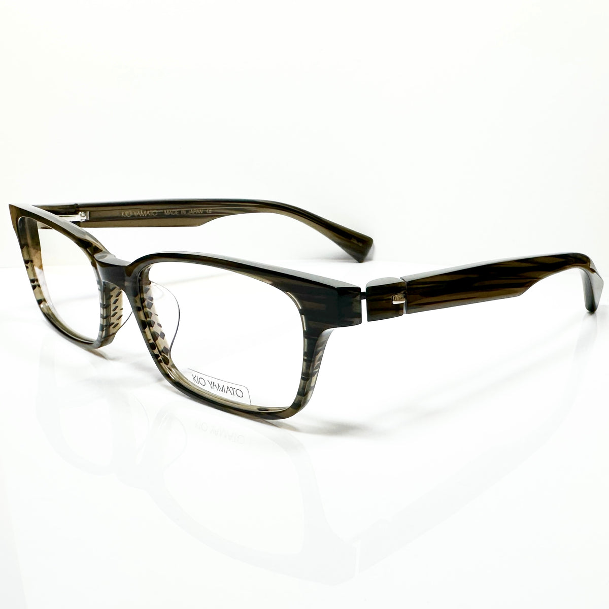 KIO YAMATO KP-123 col.02 Men's Eyeglasses Frames Black/Grey - Authentic New
