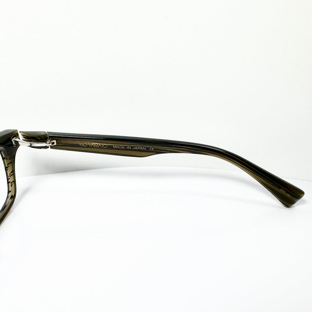 KIO YAMATO KP-123 col.02 Men's Eyeglasses Frames Black/Grey - Authentic New