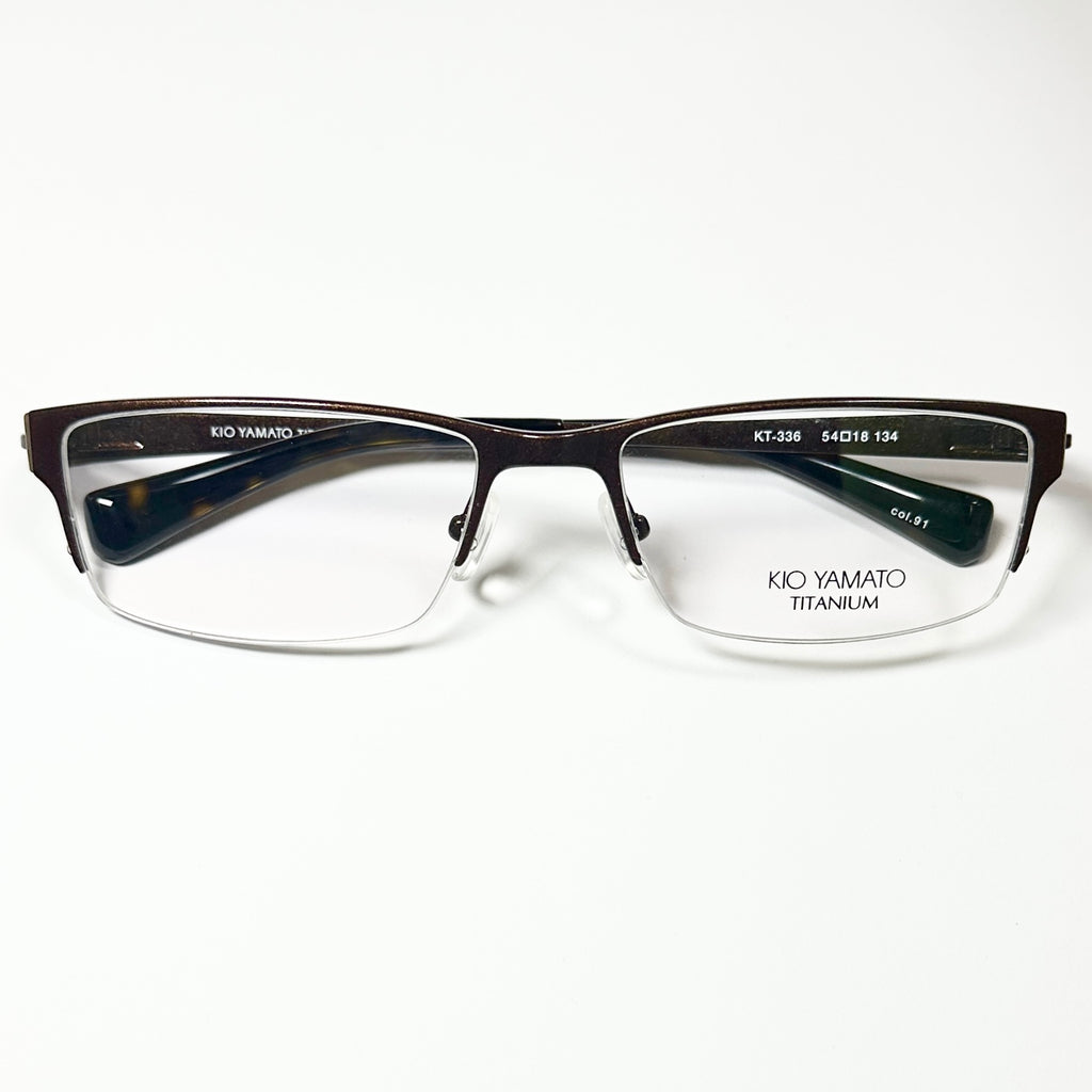 KIO YAMATO KT-336 col 91 Eyeglasses Frames in Brown -  Authentic New