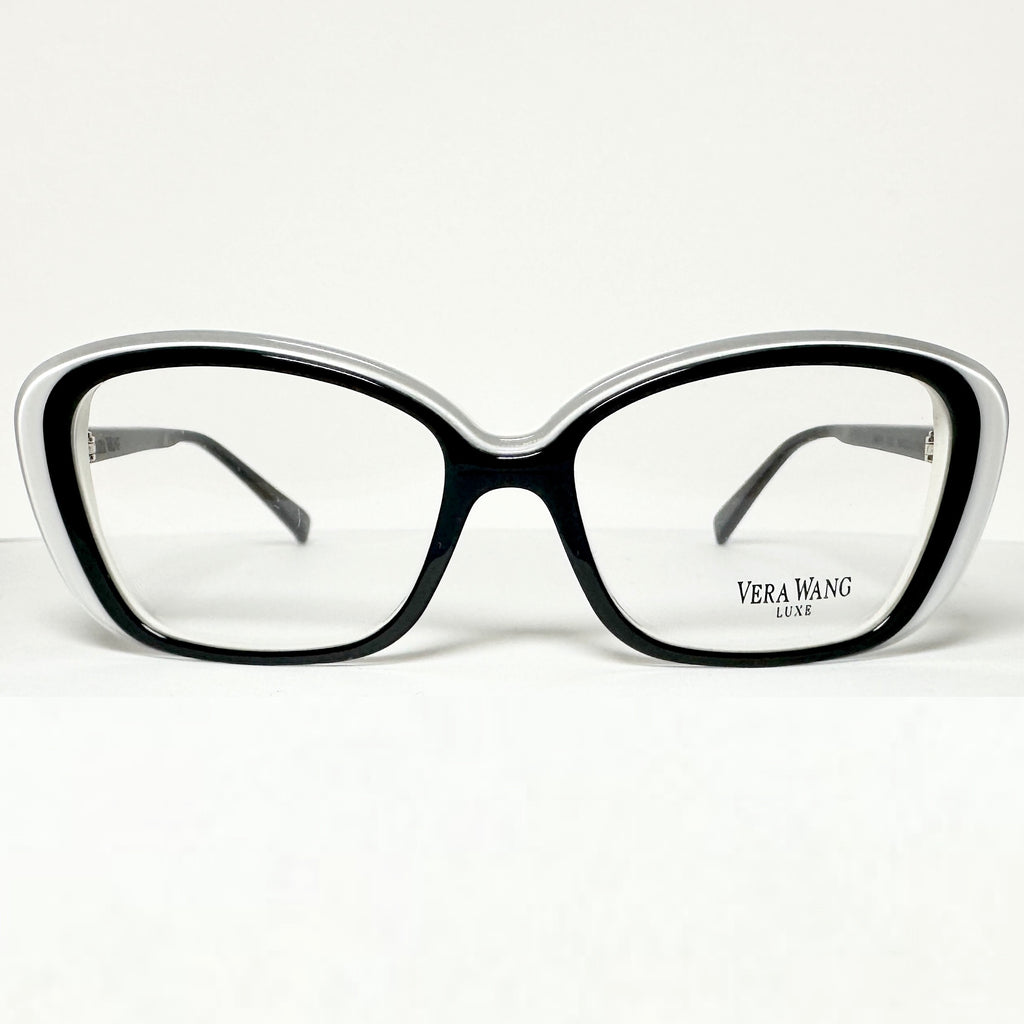 Vera Wang MAGDALENA Women's Eyeglasses Frames in Black/White - Authentic New