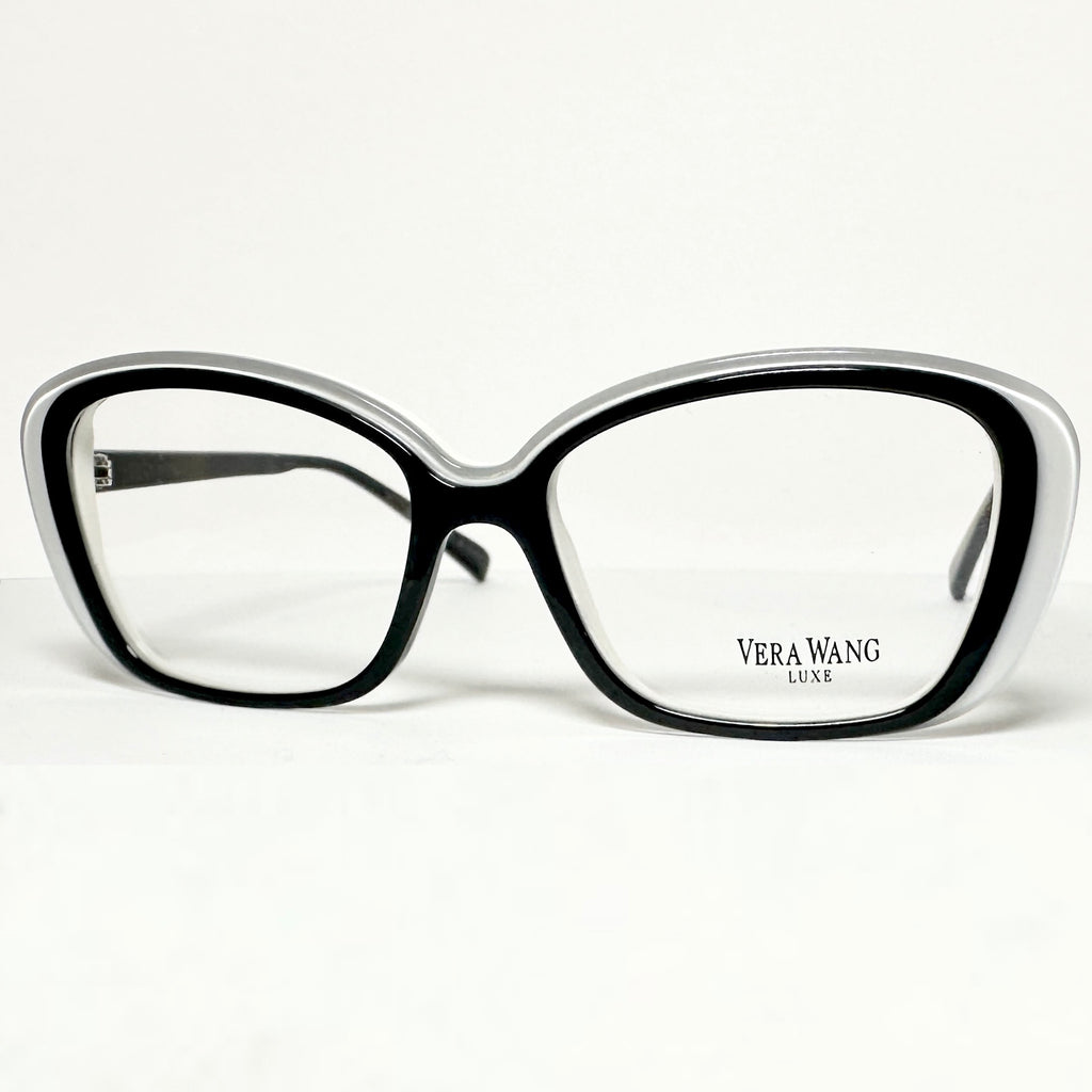Vera Wang MAGDALENA Women's Eyeglasses Frames in Black/White - Authentic New