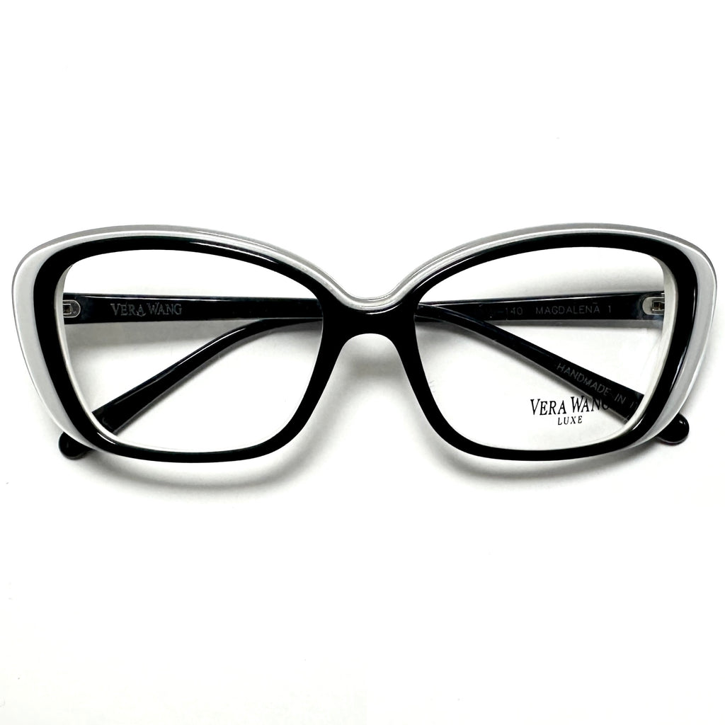 Vera Wang MAGDALENA Women's Eyeglasses Frames in Black/White - Authentic New