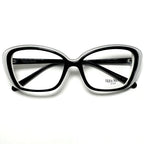 Vera Wang MAGDALENA Women's Eyeglasses Frames in Black/White - Authentic New