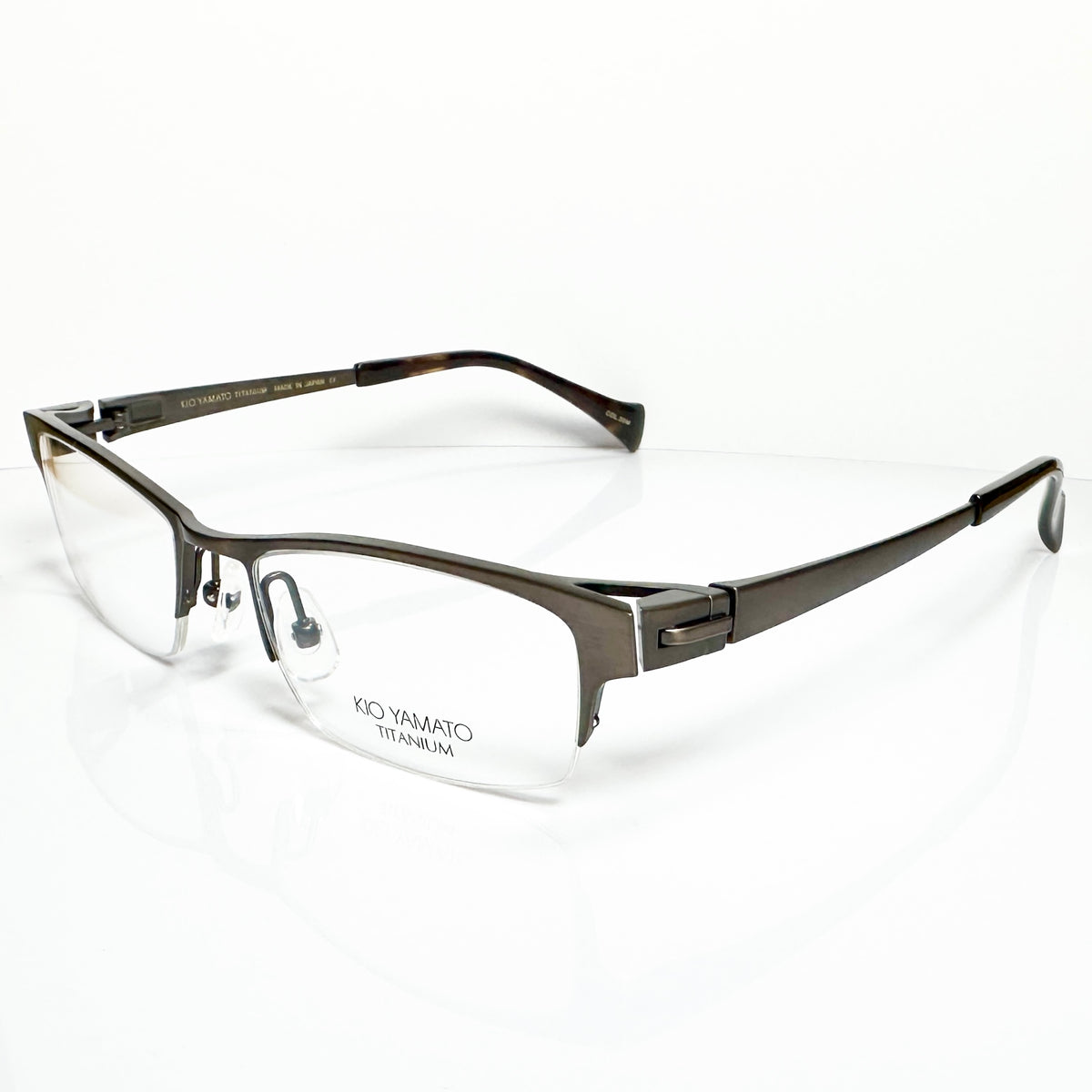 KIO YAMATO KT-406U col 35M Men's Eyeglasses Frames in Brown - Authentic New