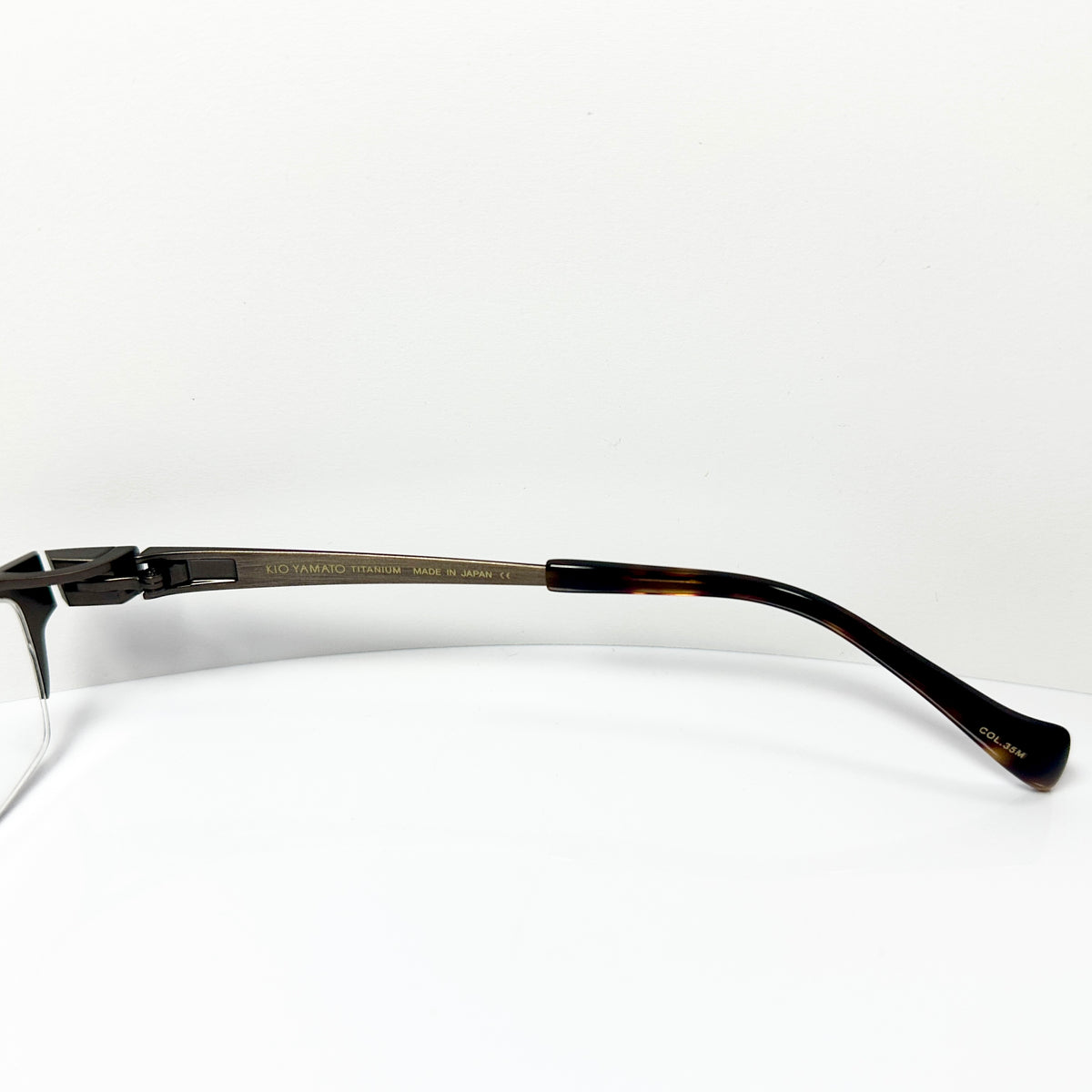 KIO YAMATO KT-406U col 35M Men's Eyeglasses Frames in Brown - Authentic New