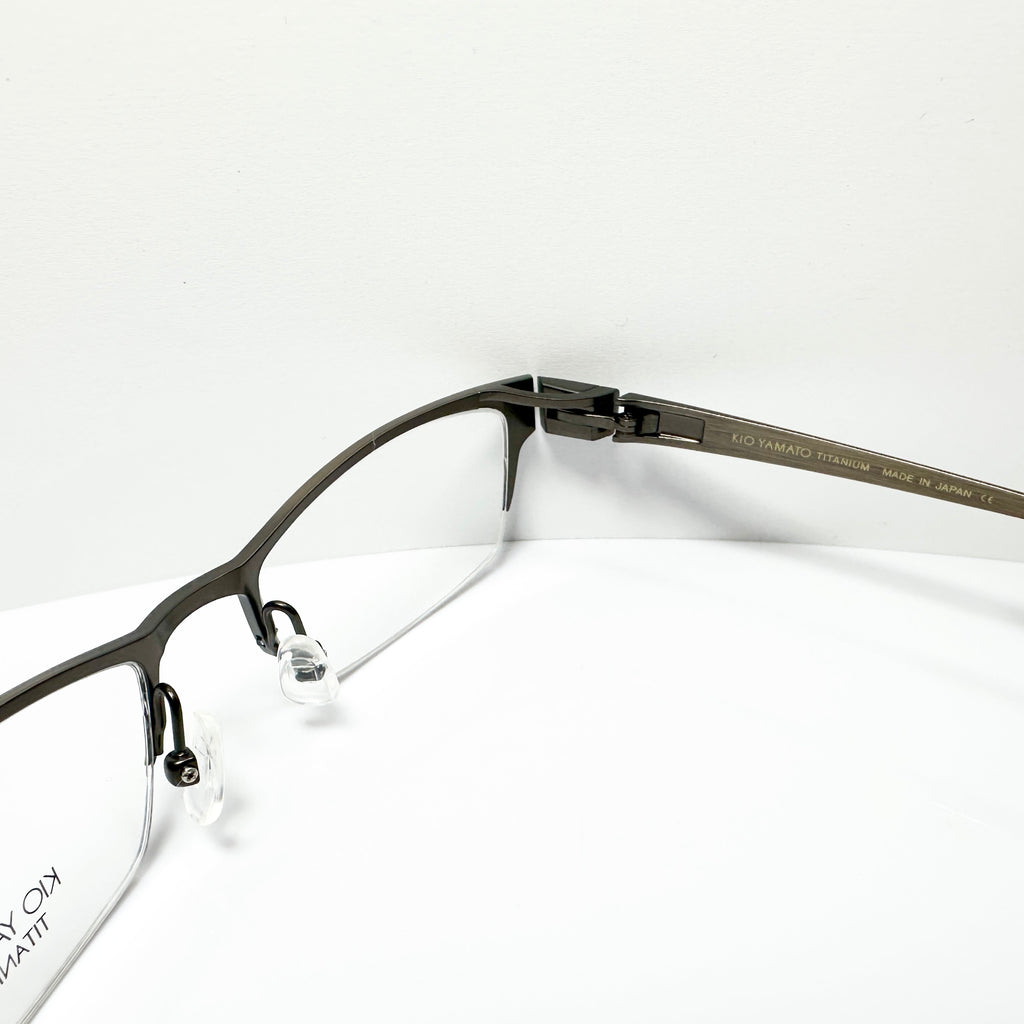 KIO YAMATO KT-406U col 35M Men's Eyeglasses Frames in Brown - Authentic New