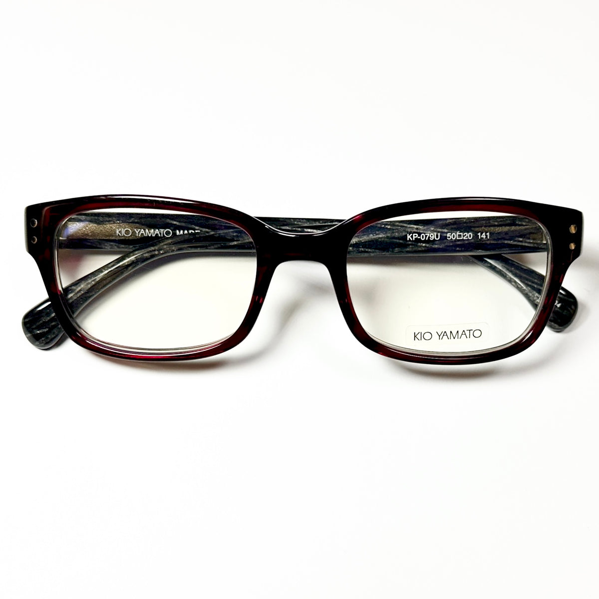 KIO YAMATO KP-079U col.04 Eyeglasses Frames in Wine/Marble - Authentic New