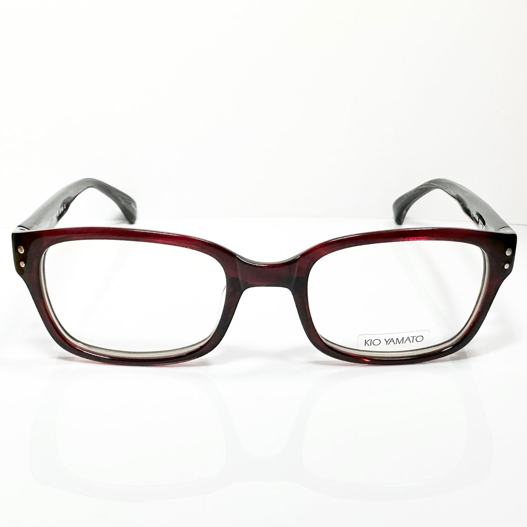 KIO YAMATO KP-079U col.04 Eyeglasses Frames in Wine/Marble - Authentic New