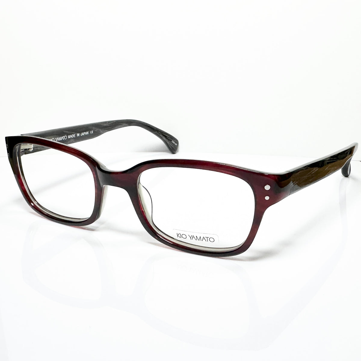 KIO YAMATO KP-079U col.04 Eyeglasses Frames in Wine/Marble - Authentic New