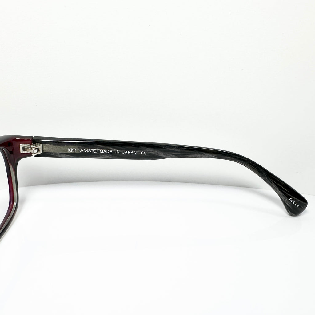 KIO YAMATO KP-079U col.04 Eyeglasses Frames in Wine/Marble - Authentic New
