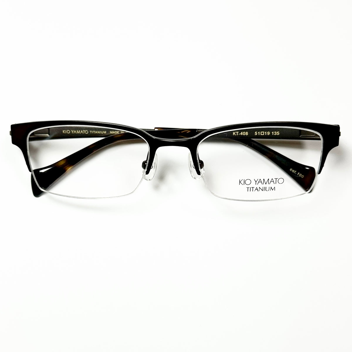 KIO YAMATO KT-408 col.100 Eyeglasses Frames in Brown -  Authentic New