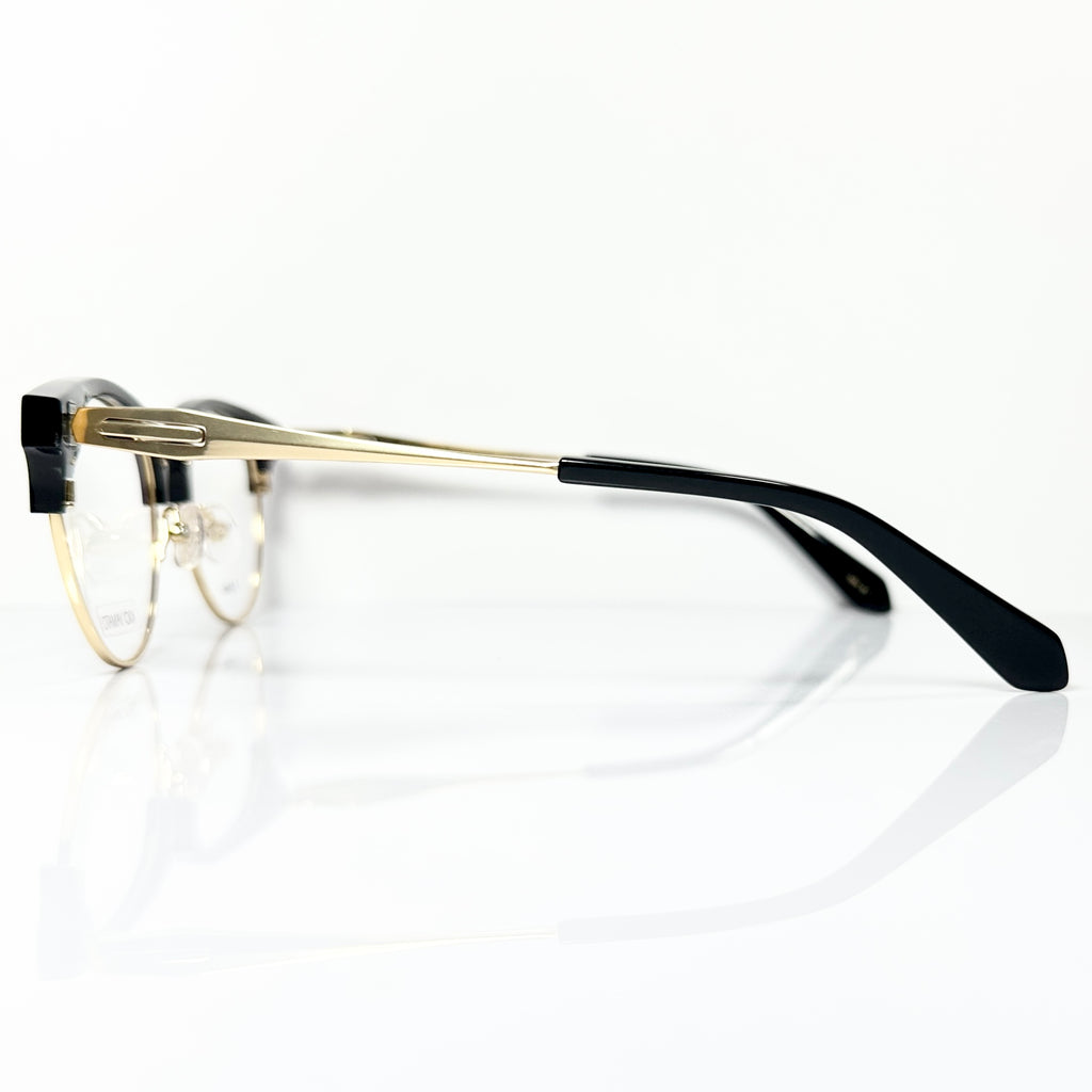 KIO YAMATO KP-199U col.01 Eyeglasses Frames in Black/Gold -  Authentic New