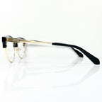 KIO YAMATO KP-199U col.01 Eyeglasses Frames in Black/Gold -  Authentic New