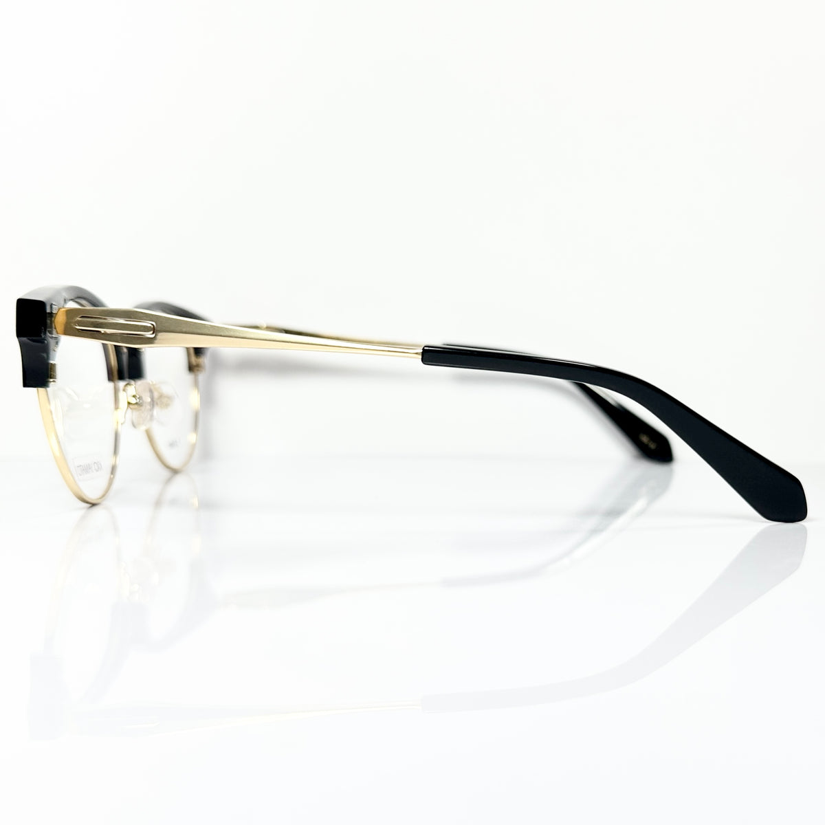 KIO YAMATO KP-199U col.01 Eyeglasses Frames in Black/Gold -  Authentic New