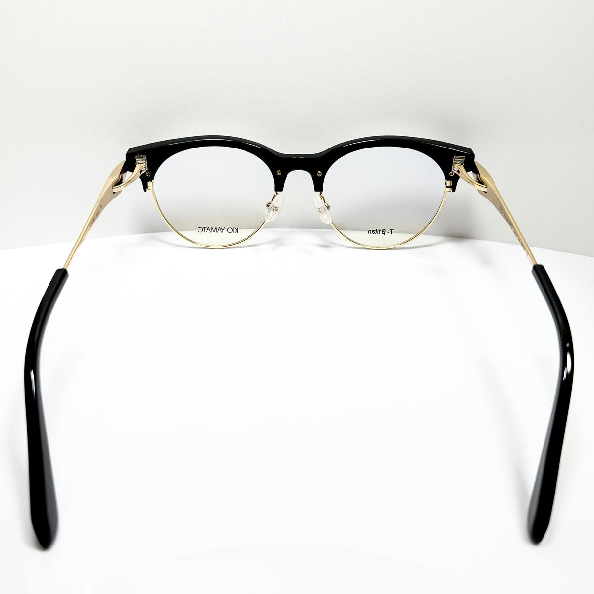 KIO YAMATO KP-199U col.01 Eyeglasses Frames in Black/Gold -  Authentic New