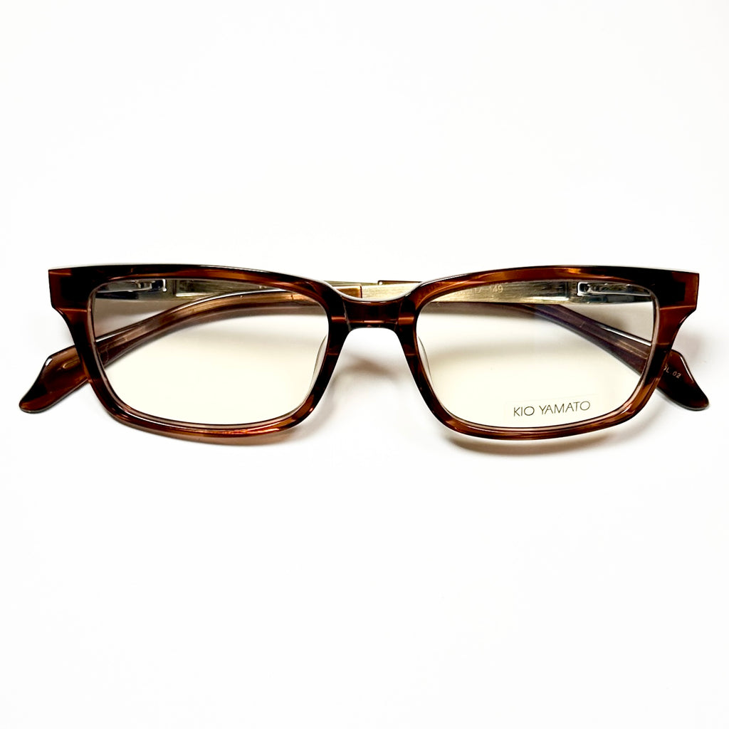 KIO YAMATO KP-166U col 02 Men's Eyeglasses Frames in Tortoise - Authentic New