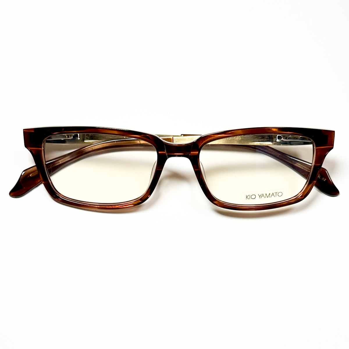 KIO YAMATO KP-166U col 02 Men's Eyeglasses Frames in Tortoise - Authentic New