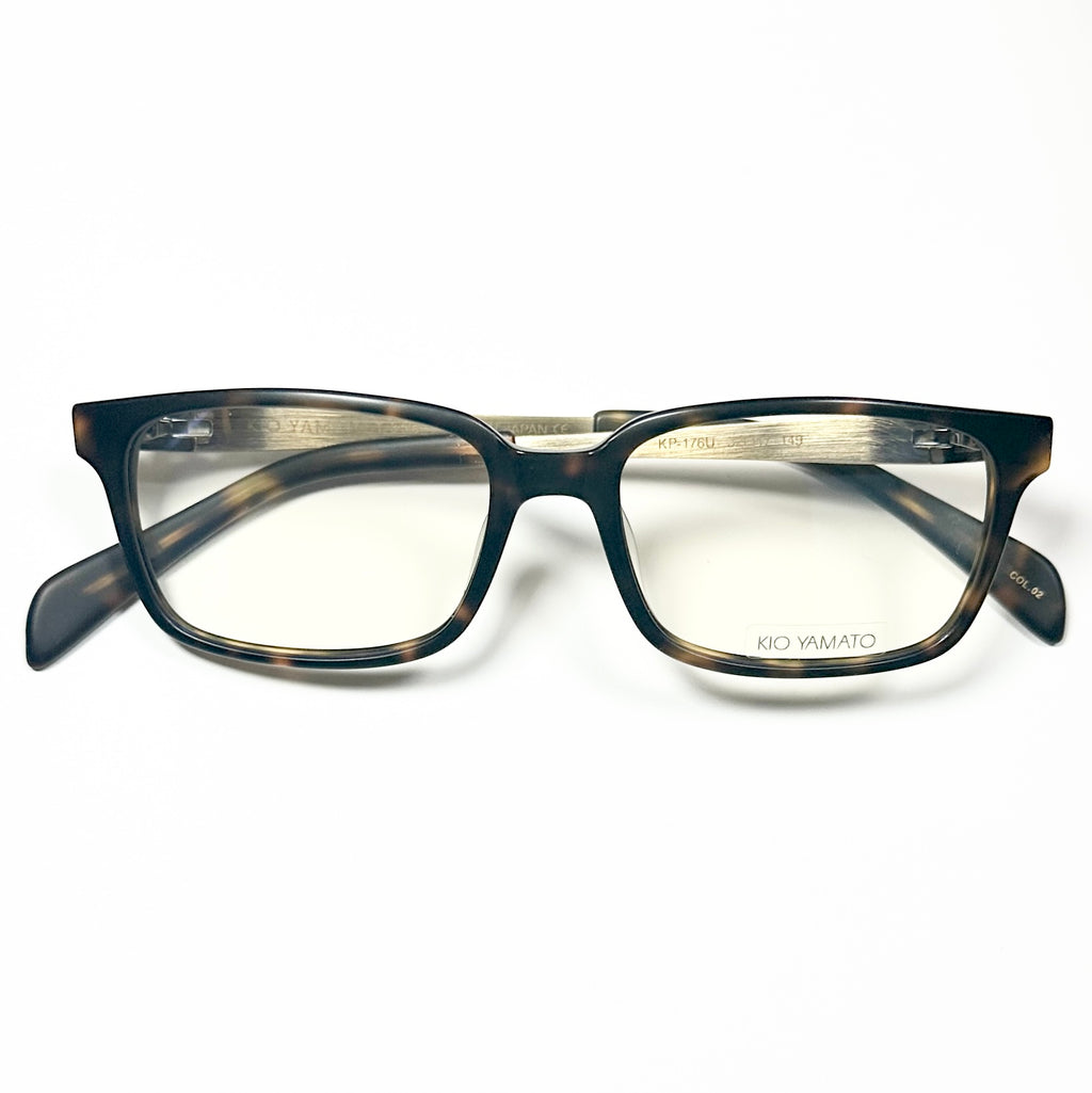 KIO YAMATO KP-176U col.02 Men's Eyeglasses Frames in Tortoise - Authentic New