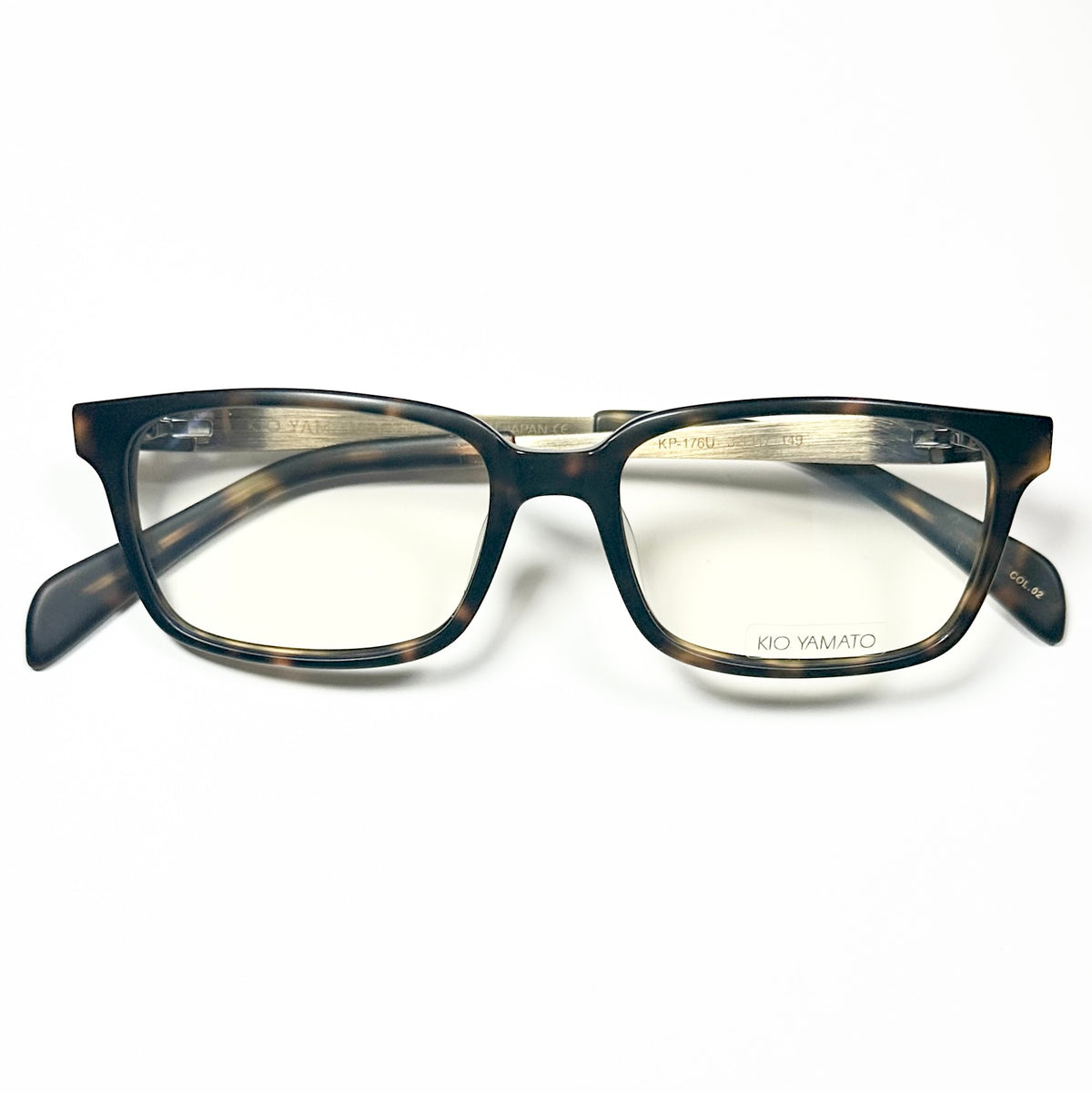 KIO YAMATO KP-176U col.02 Men's Eyeglasses Frames in Tortoise - Authentic New
