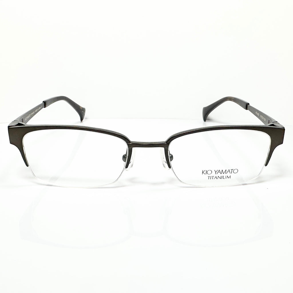 KIO YAMATO KT-402 col 100 Men's Eyeglasses Frames in Brown - Authentic New