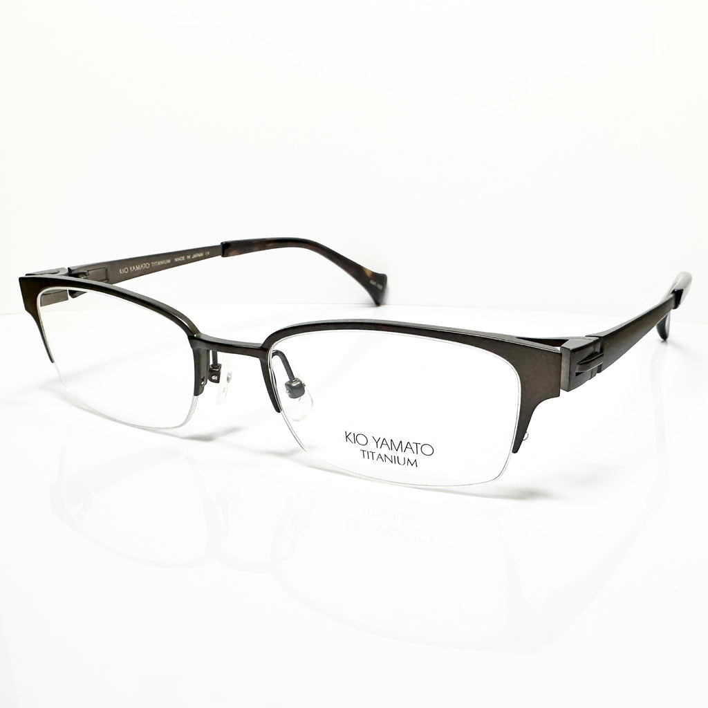 KIO YAMATO KT-402 col 100 Men's Eyeglasses Frames in Brown - Authentic New