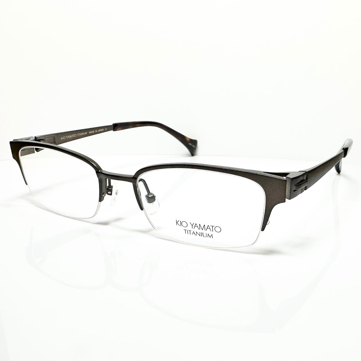 KIO YAMATO KT-402 col 100 Men's Eyeglasses Frames in Brown - Authentic New
