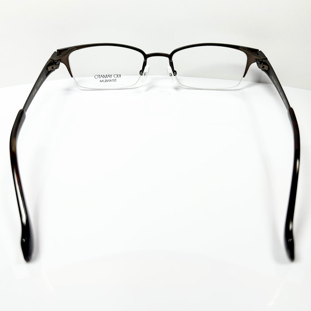 KIO YAMATO KT-402 col 100 Men's Eyeglasses Frames in Brown - Authentic New