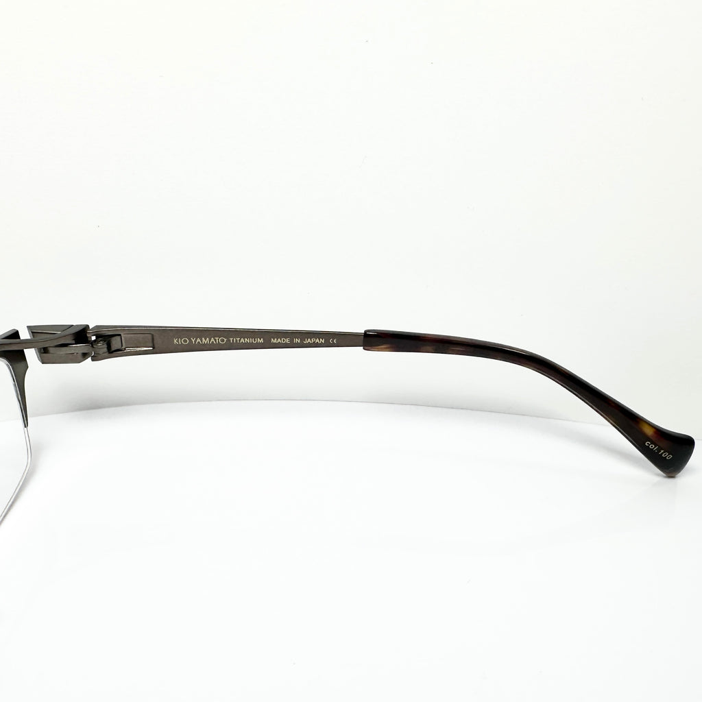 KIO YAMATO KT-402 col 100 Men's Eyeglasses Frames in Brown - Authentic New
