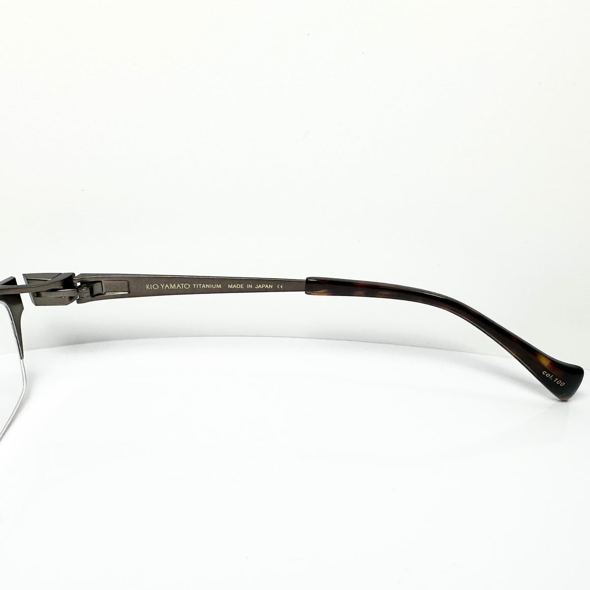 KIO YAMATO KT-402 col 100 Men's Eyeglasses Frames in Brown - Authentic New