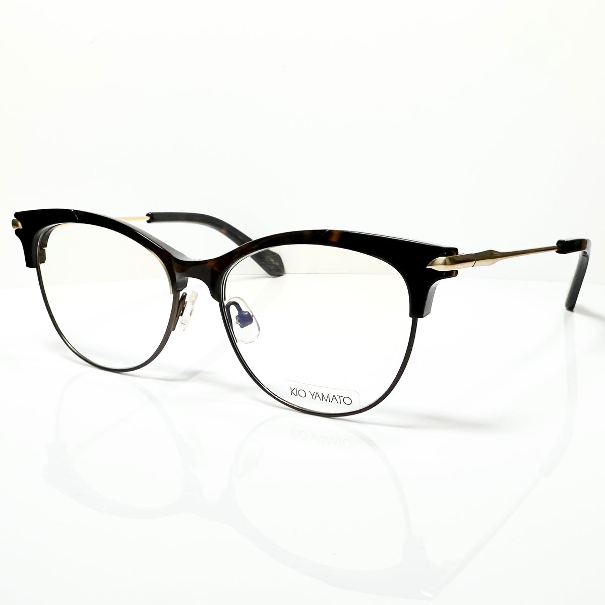 KIO YAMATO KP-201U col.02 Eyeglasses Frames in Tortoise/Gold Authentic New