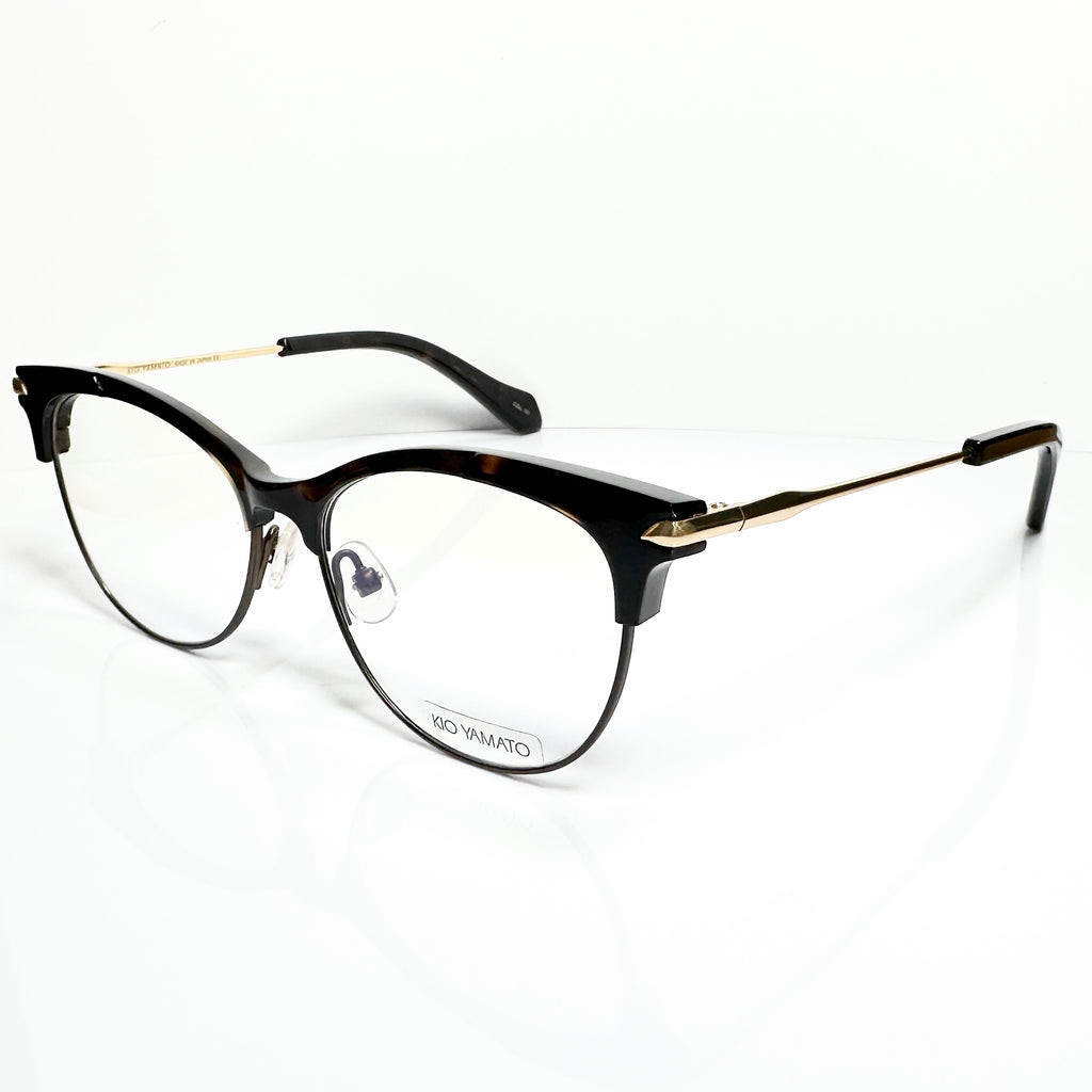KIO YAMATO KP-201U col.02 Eyeglasses Frames in Tortoise/Gold Authentic New