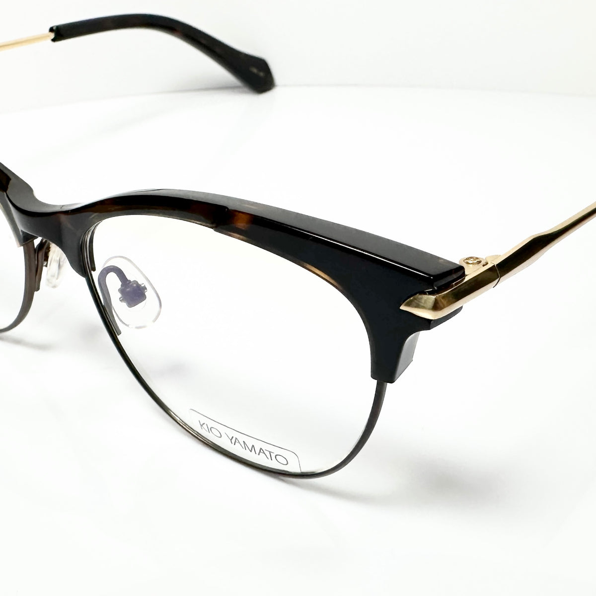 KIO YAMATO KP-201U col.02 Eyeglasses Frames in Tortoise/Gold Authentic New