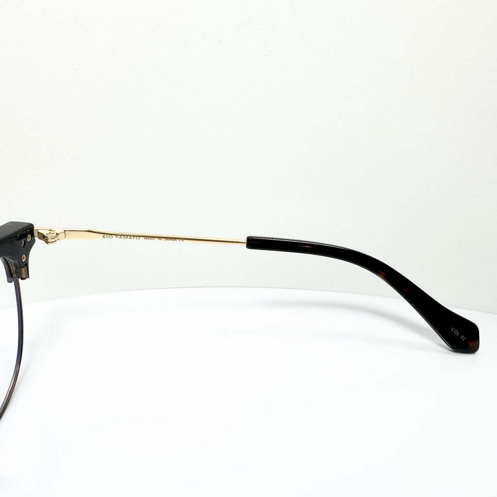KIO YAMATO KP-201U col.02 Eyeglasses Frames in Tortoise/Gold Authentic New