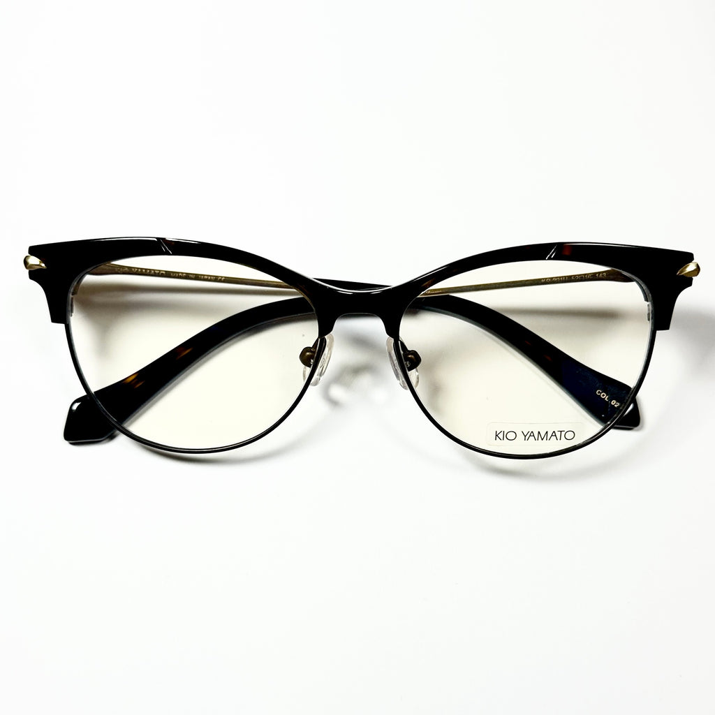 KIO YAMATO KP-201U col.02 Eyeglasses Frames in Tortoise/Gold Authentic New