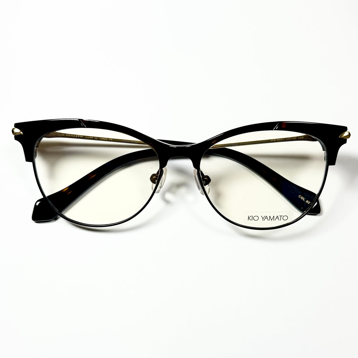 KIO YAMATO KP-201U col.02 Eyeglasses Frames in Tortoise/Gold Authentic New